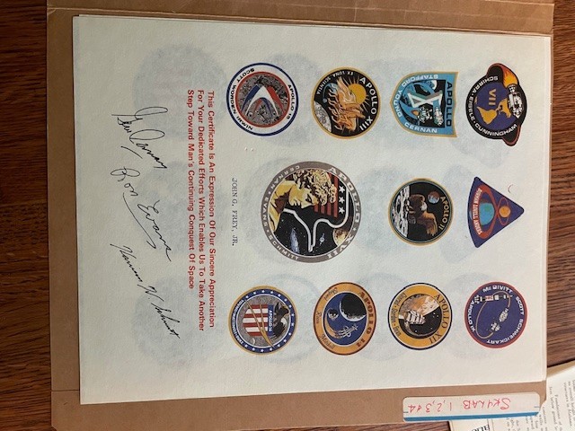 apollo and space lab program documents and collectables