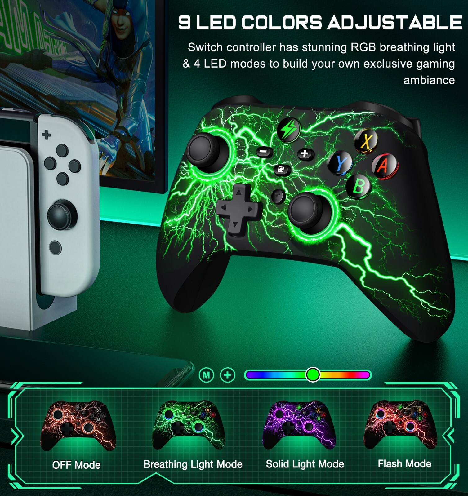 Full-Size Grip Handheld Wireless Controller For Nintendo Switch/OLED Joy-con