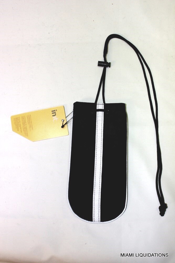 Sony PSP Reflective Stripe Carrying Case Sleeve Pouch Black fits Iphone InIt