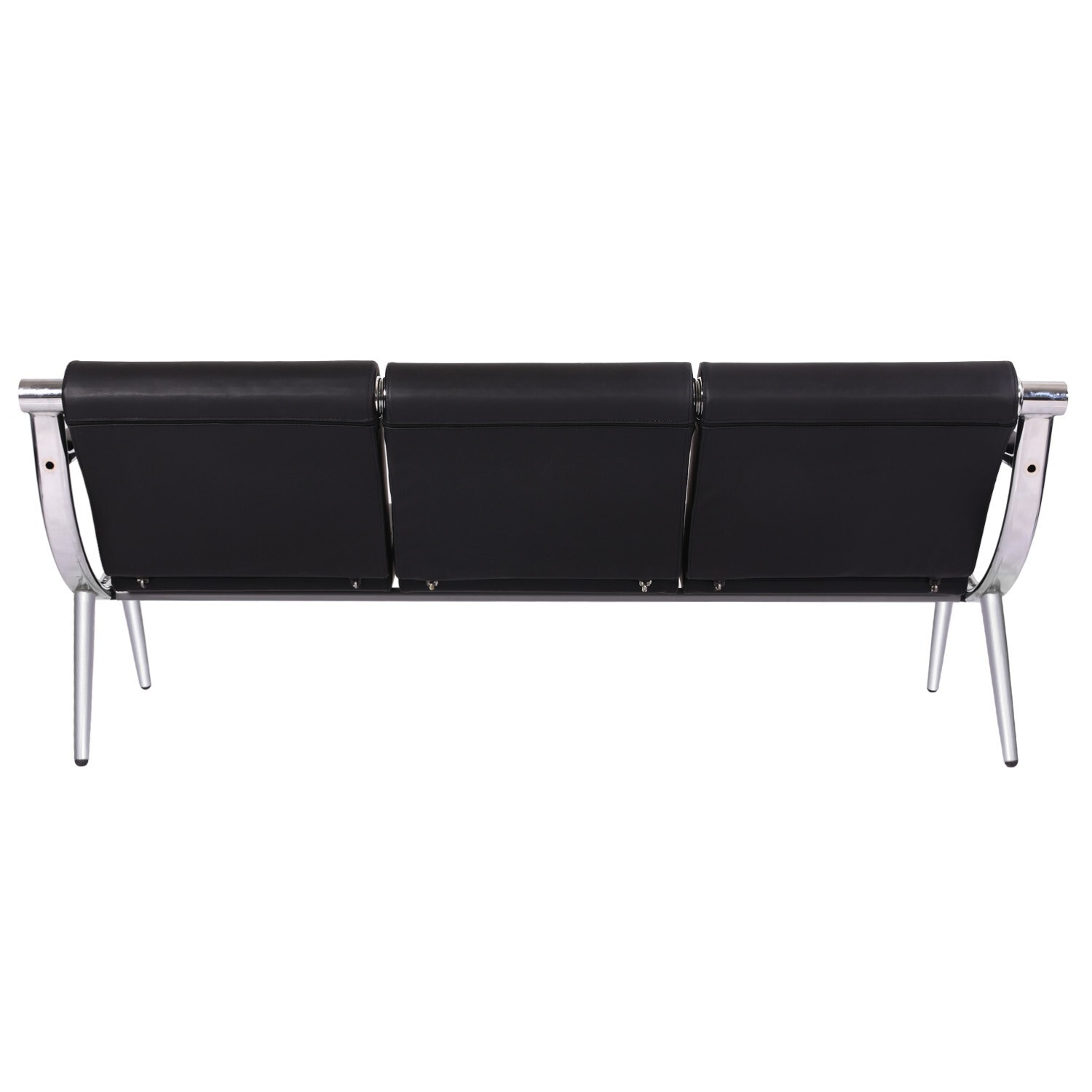 4-Seater PU Leather Waiting Chair Sofa Waiting Room Reception Seat Chair Bench