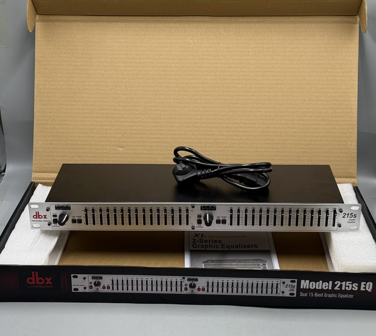 New DBX 215s 15-Band Dual Channel Graphic Equalizer Switchable ±6 or ±15 dB