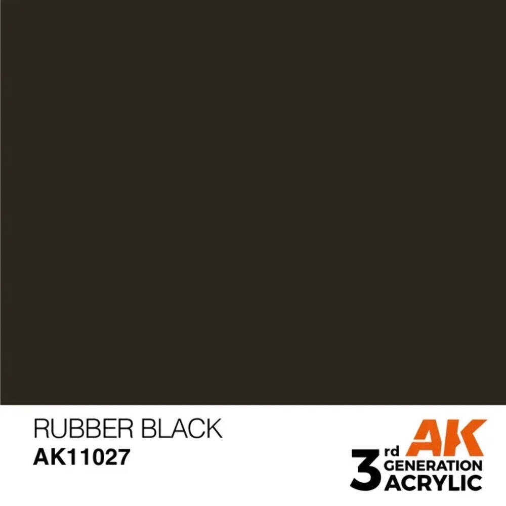 RUBBER BLACK AK Interactive 3G Acrylic (.57 oz.) bottle