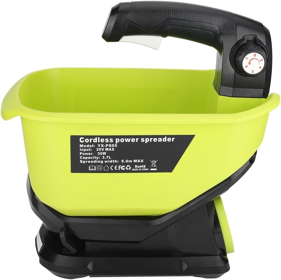 Handheld Grass Seed & Fertilizer Spreader for Ryobi 18V Battery for Lawn Garden