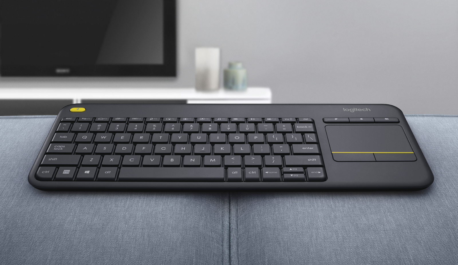 Logitech - K400 Plus TKL Wireless Membrane Keyboard for PC/TV/Laptop/Tablet w...