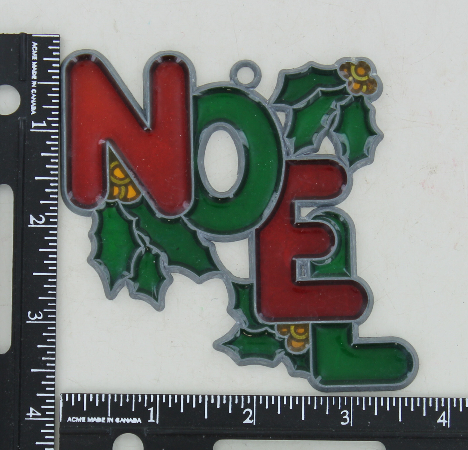 Vintage Suncatcher - Noel with Holly