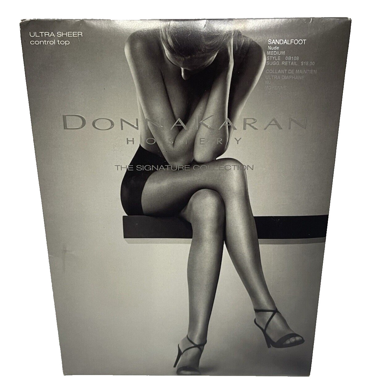 Donna Karan Hosiery Signature Ultra Sheer Control Top Nude Sandalfoot Nude Med