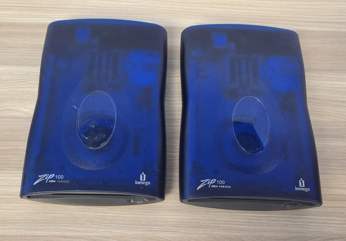 IOMEGA Zip 100 Z100USBS External Disk Drive As-Is For Repair Lot of 2