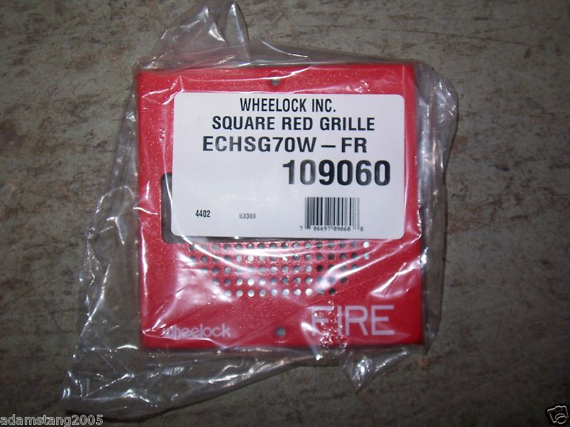 NEW WHEELOCK ECHSG70W-FR 109060 SQUARE RED GRILLE