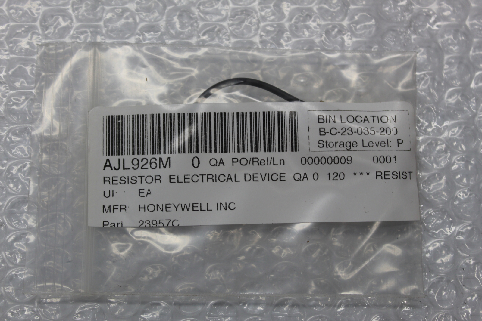 HONEYWELL 23957C RESISTOR NSNP