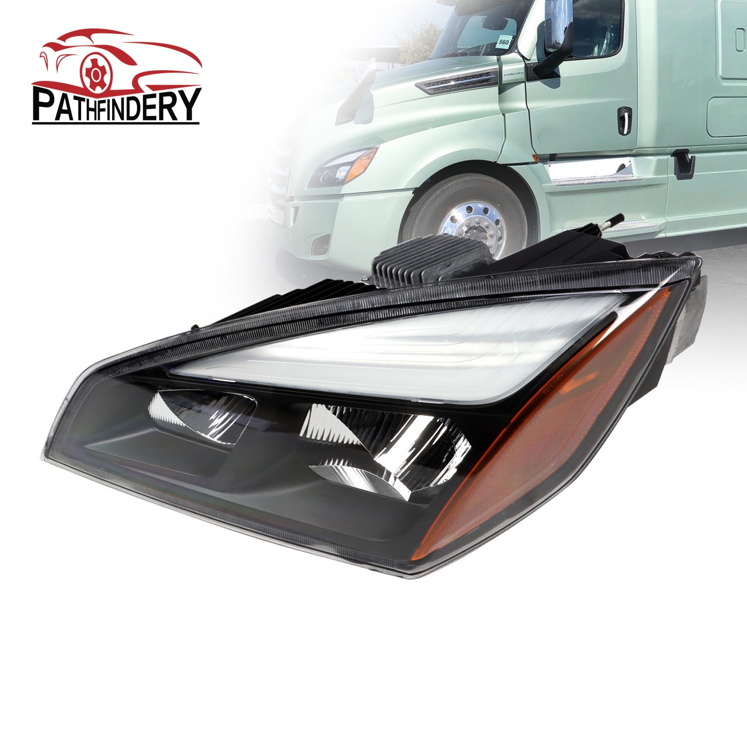 For Freightliner Cascadia 2018-2025 Full LED Driver Side Headlight Headlamp
