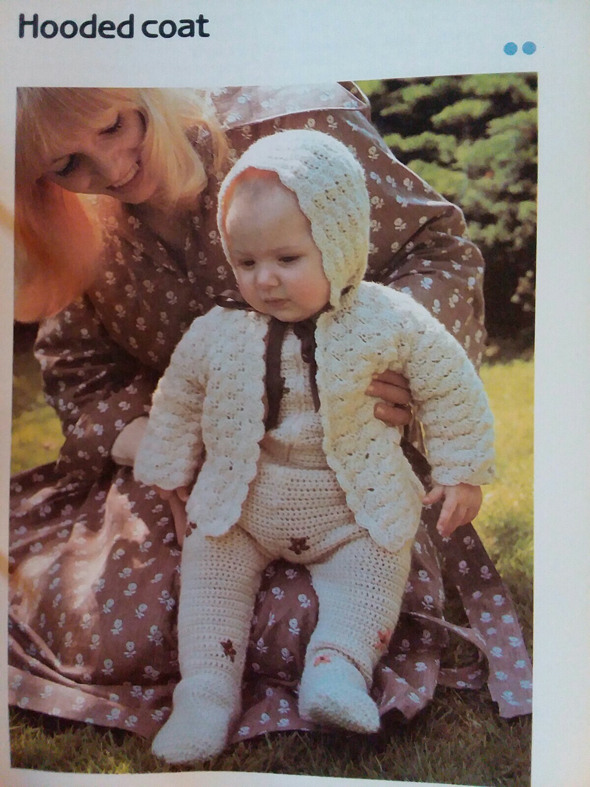 Baby Hooded Coat crochet PATTERN INSTRUCTIONS FREE SHIPPING