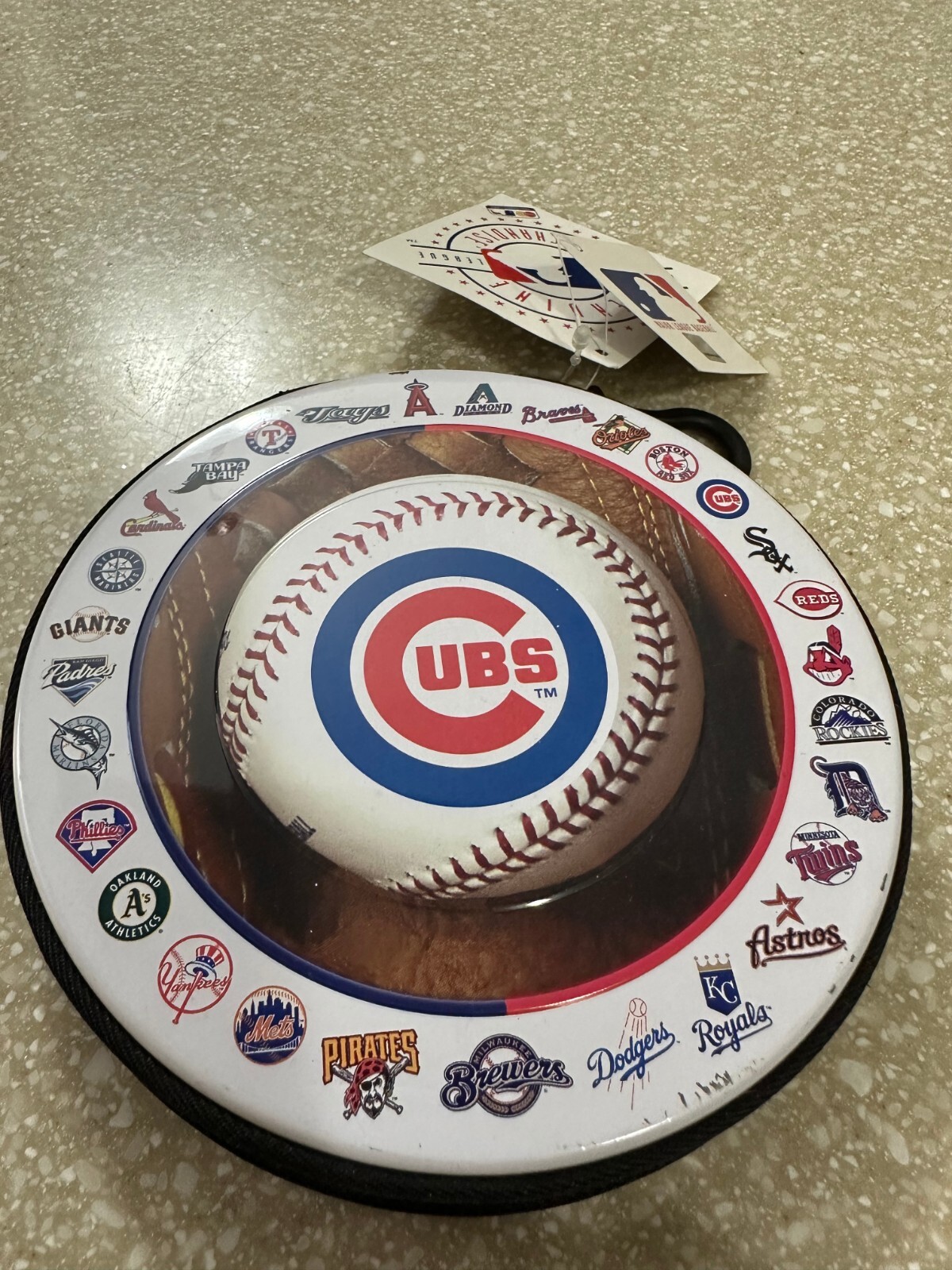 GENUINE MAJOR LEAGUE MERCHANDISE CHICAGO CUBS CDs/DVDs HOLDER TIN NWT