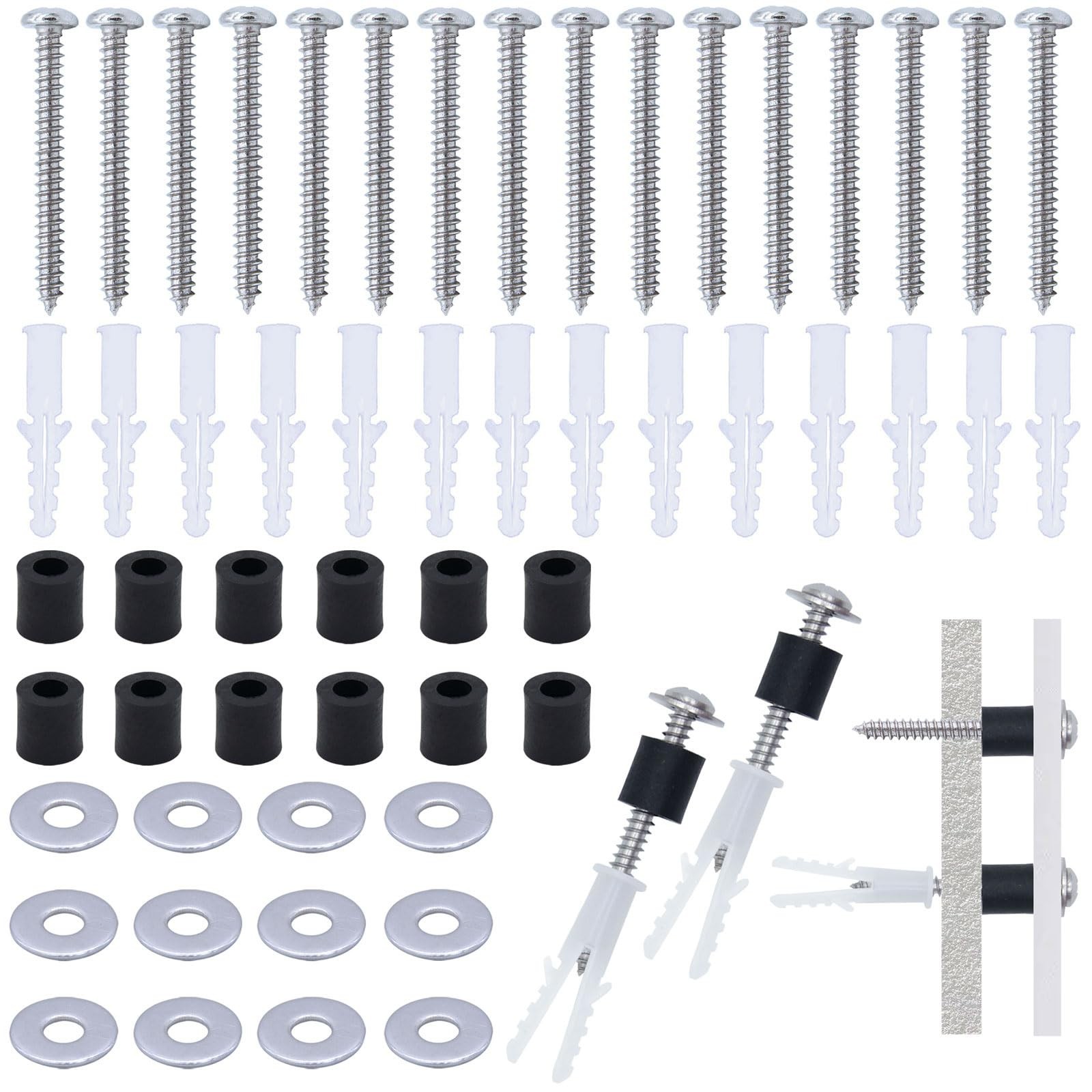 120 Pieces Pegboard Mounting Kit Wall Peg Boards Installation Accessories Peg...