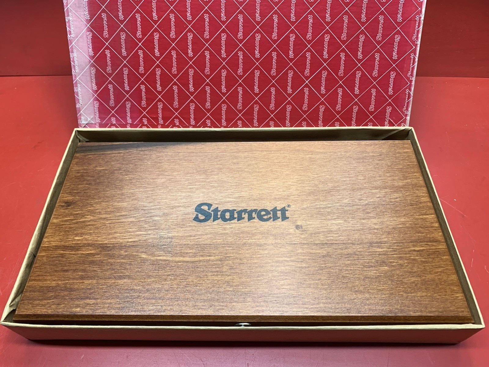 Machinist Tool Starrett New 5" Micrometer Wood Case Only 226 or 436