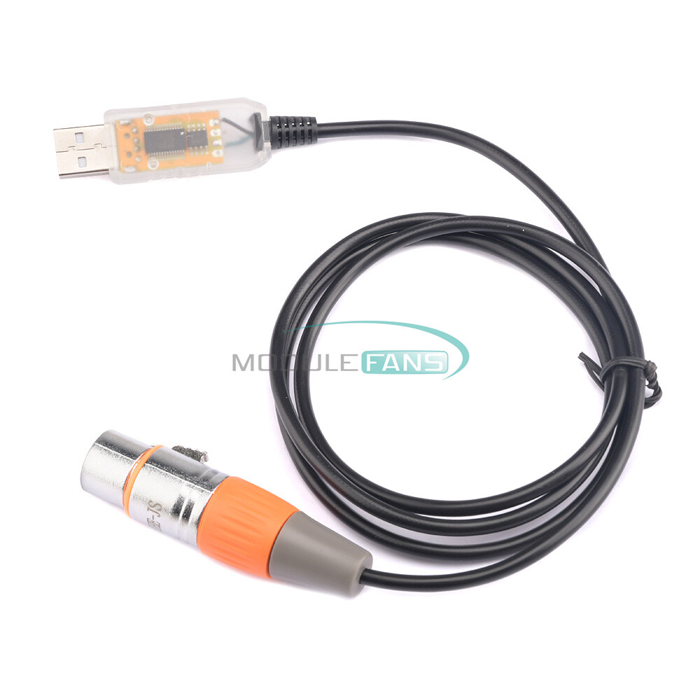 USB to DMX Interface Adapter Cable Stage Light PC DMX512 Controller Dimmer