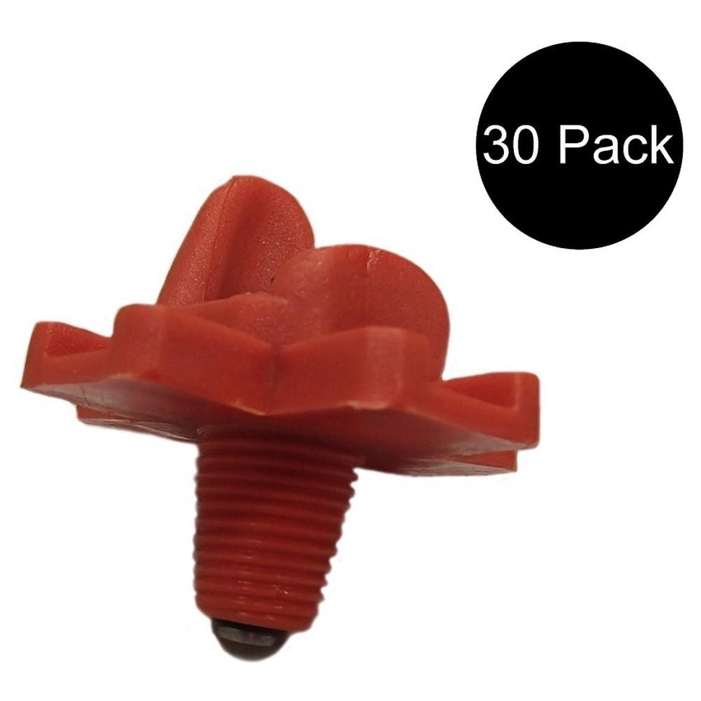 30 Pack Horizontal Side Mount Water Feeding Kit Chicken Nipples Drink Waterer