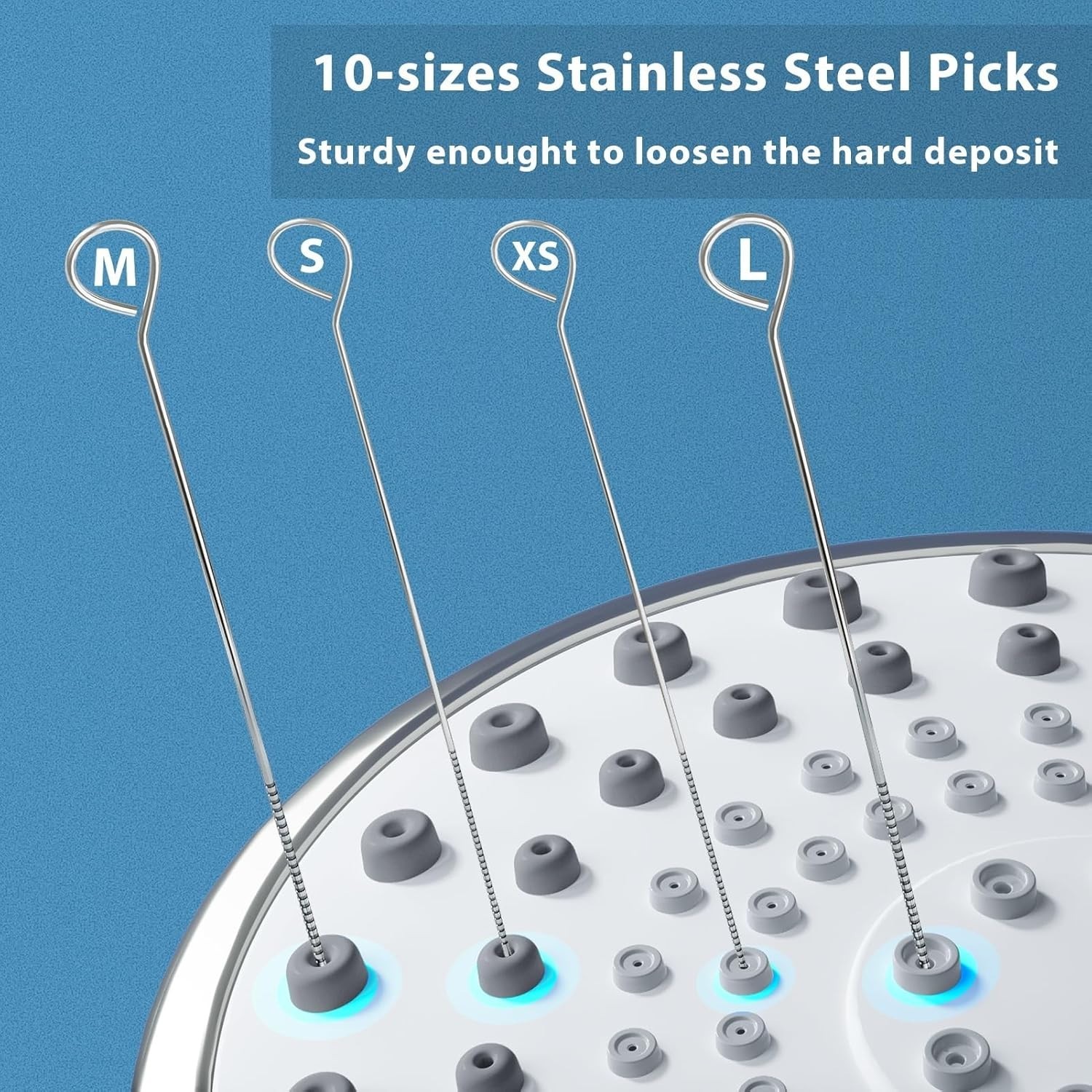 Multiplesize Shower Head Cleaner Tool, Shower Head Cleaning Brushes Small Hole,