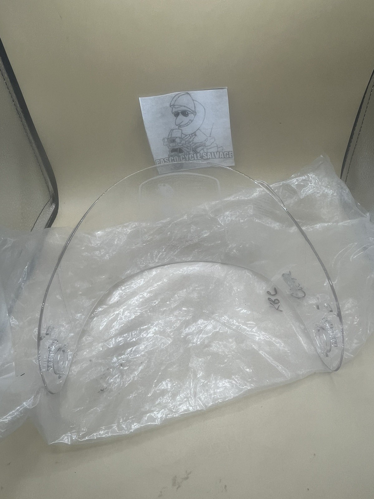 NOS- KBC TK-7 Replacement Helmet Face Shield , Clear Large