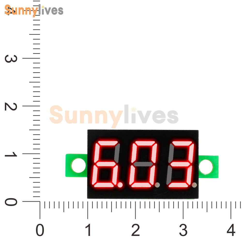 DC 0-30V LED Panel Voltage Meter 3-Digital Display Voltmeter 0.36 inch 3 Wires