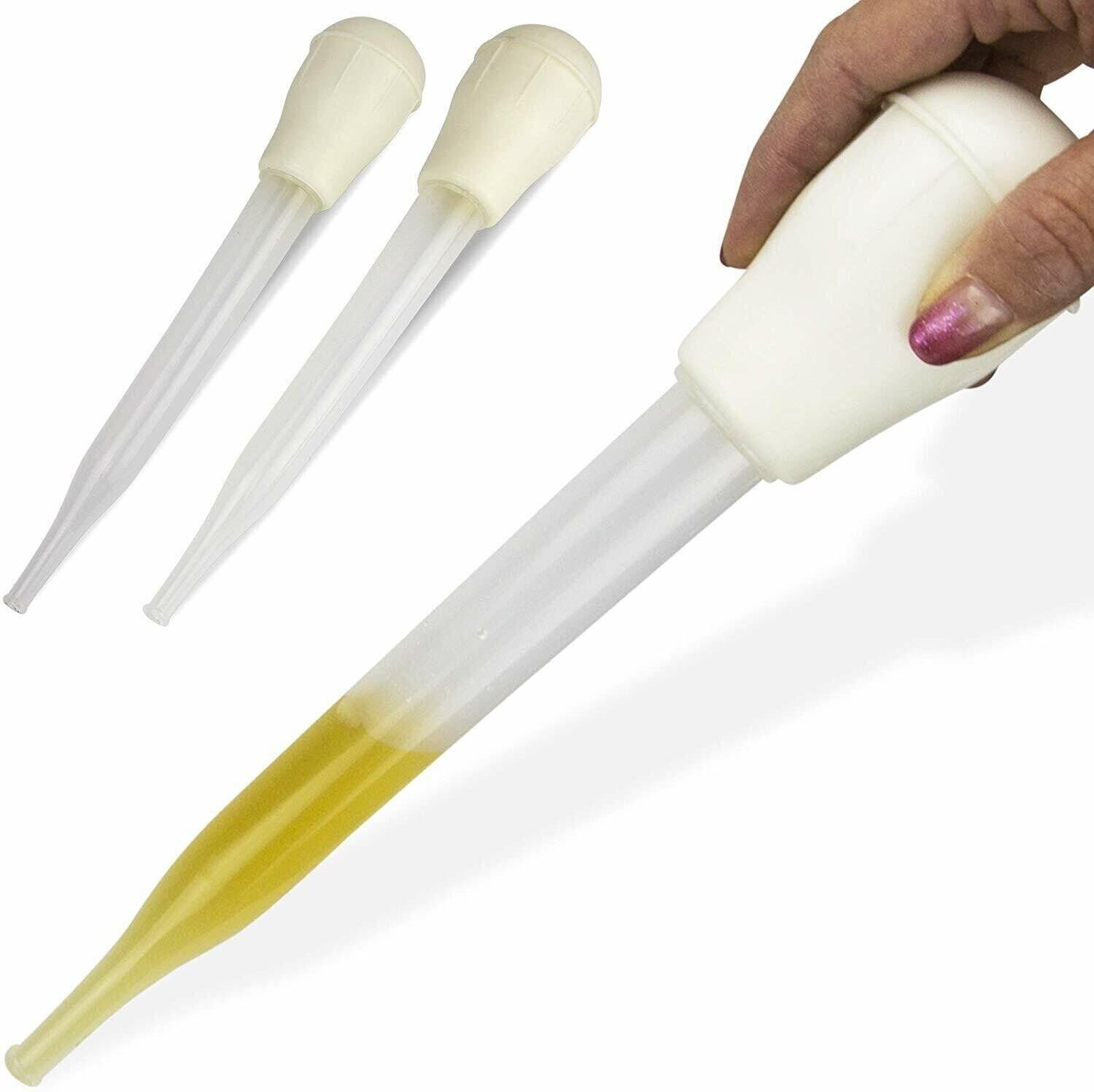 Meat and Poultry Baster Heat Resistant BPA Free Turkey Syringe Pack of 2