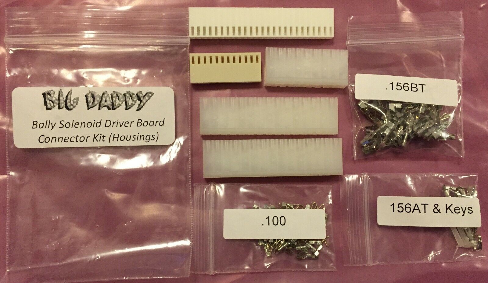 Big Daddy Solenoid Driver Board Connector Kit (No Headers)  - Bally/Stern Pins