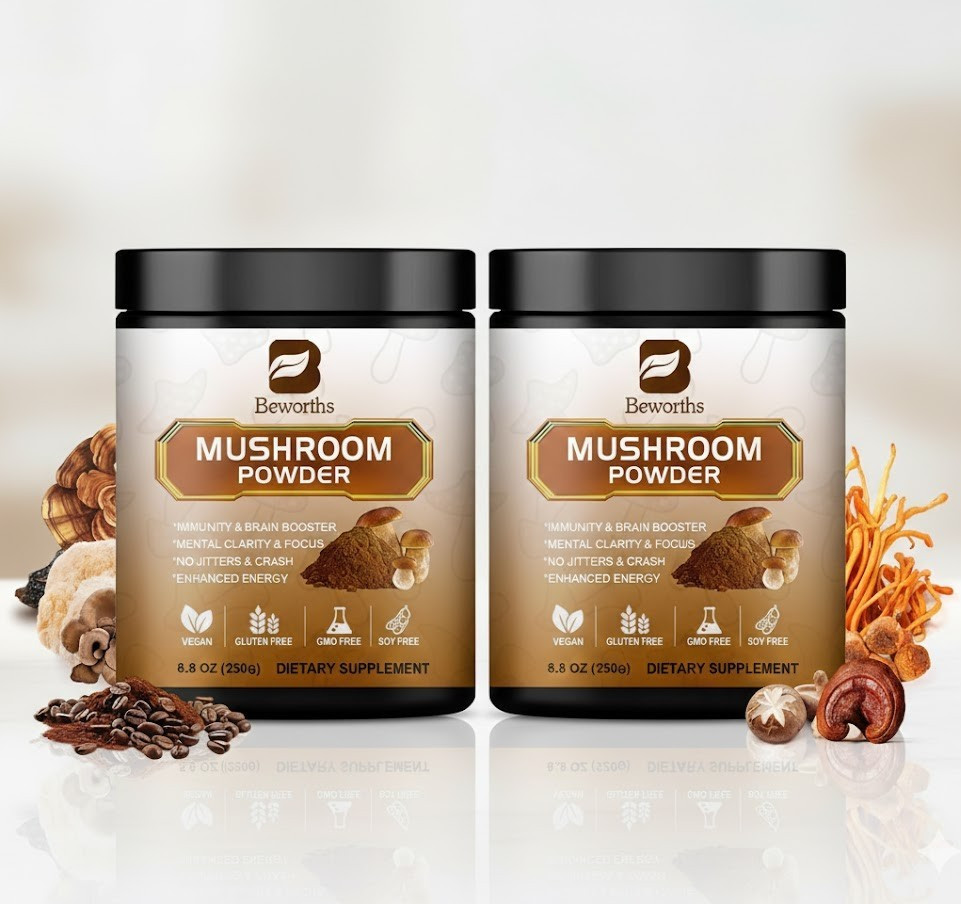 Mushroom Coffee - Lions Mane Mushroom Powder Instant Coffee BUNDLE 2 PACK