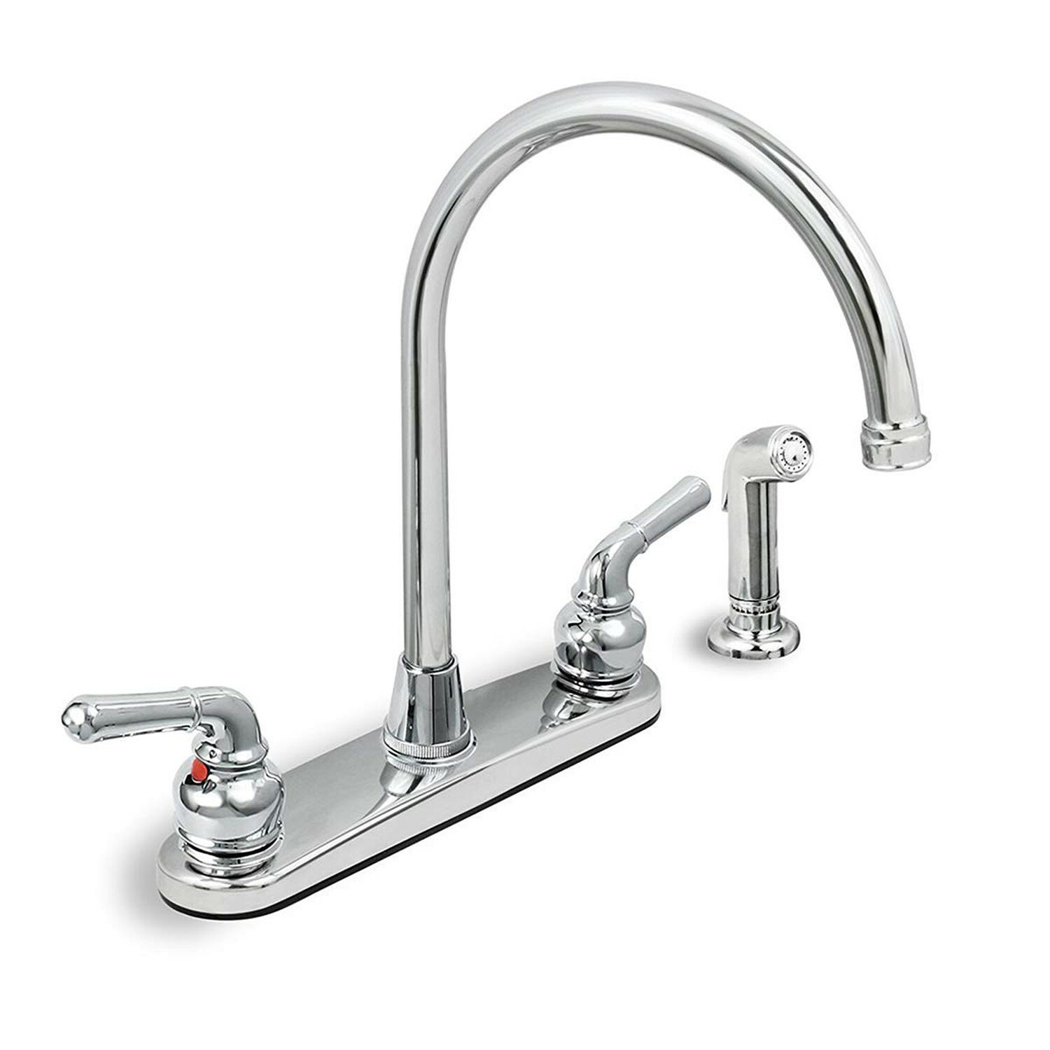 HIGHCRAFT 393II Kitchen Faucet with Spray High Arc Swivel Spout Chrome Plated
