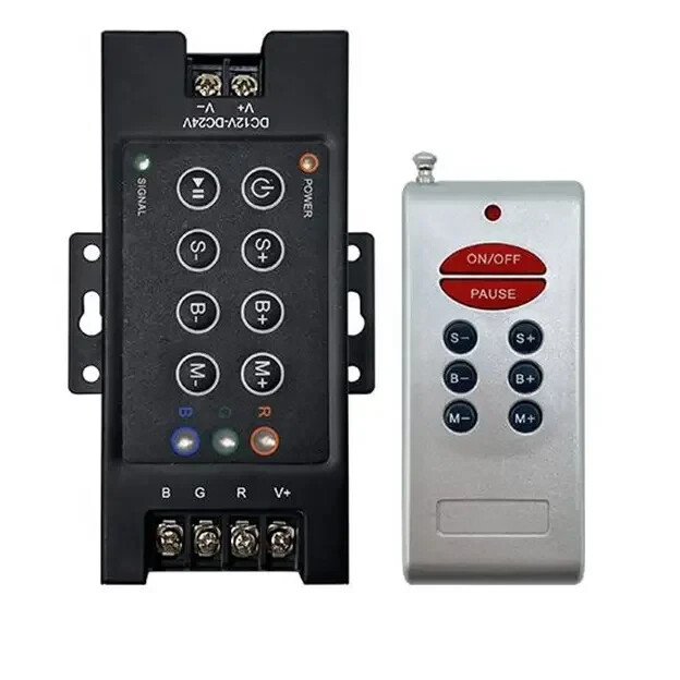 DC12V-24V RGB Controller 30A 360W LED Dimmer 8 Key RF Wireless Remote LED Strip