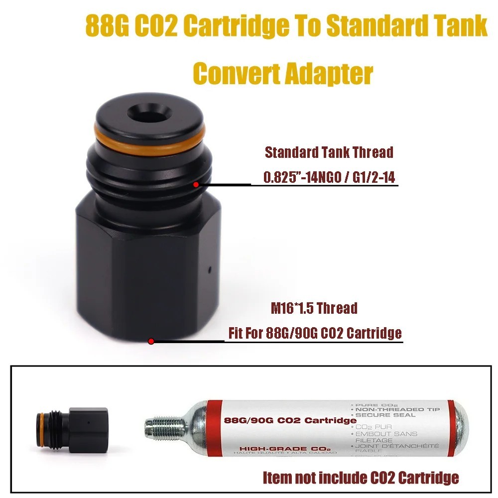 88G CO2 Cartridge To Standard Tank Converter