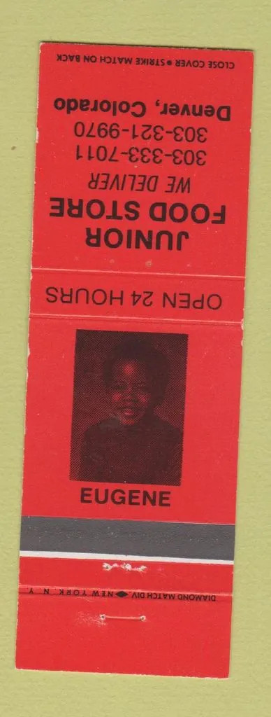 Matchbook Cover - Junior Food Store Denver Colorado