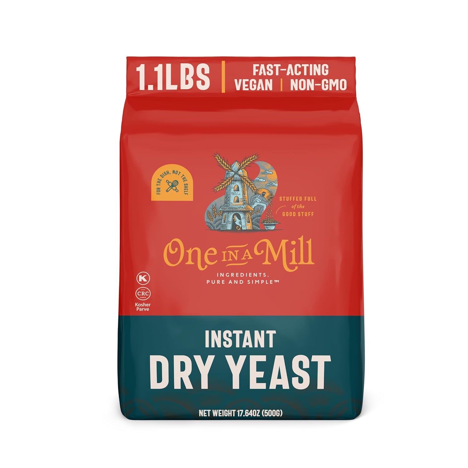 Instant Dry Yeast | 1.1 LB (Pack of 1) [IMPROVED] Fast Acting Self Rising Yeast
