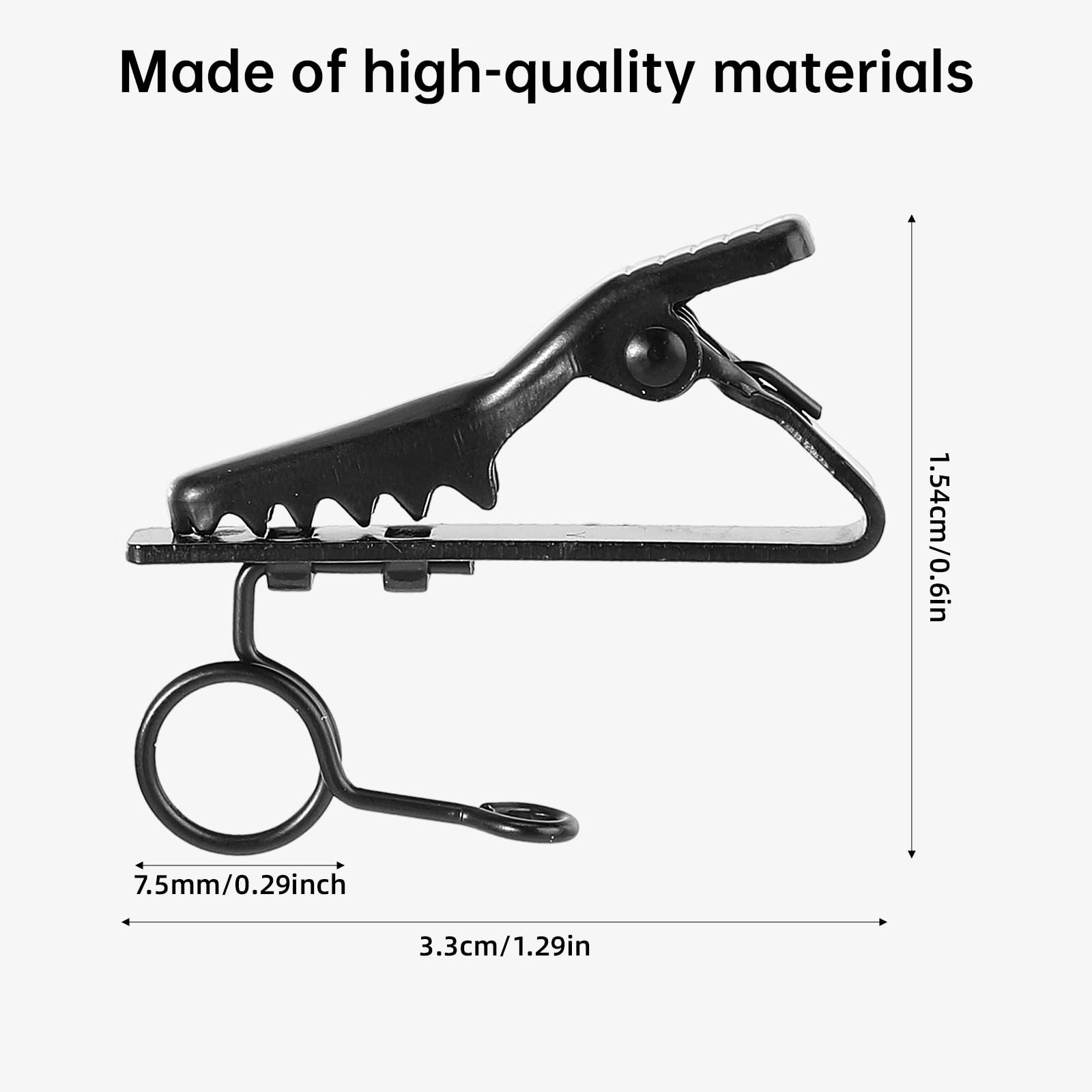 Lavalier Microphone Clip Metal Tie Clips with Lapel Mic Windscreen Foam Covers