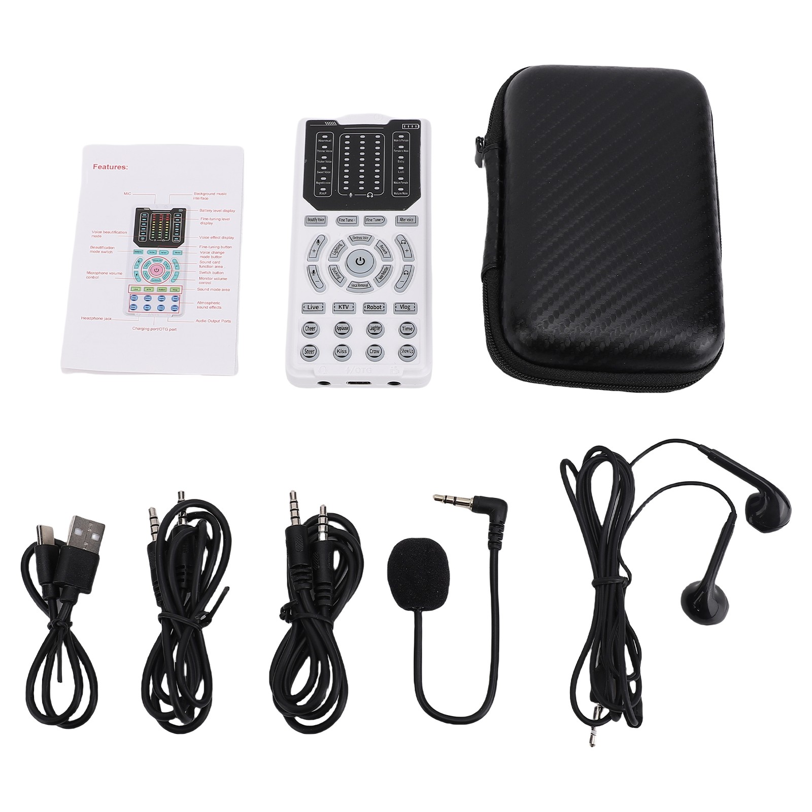 Voice Changer Portable Voice Changer Device With Headphone Microphone 15 RUWE