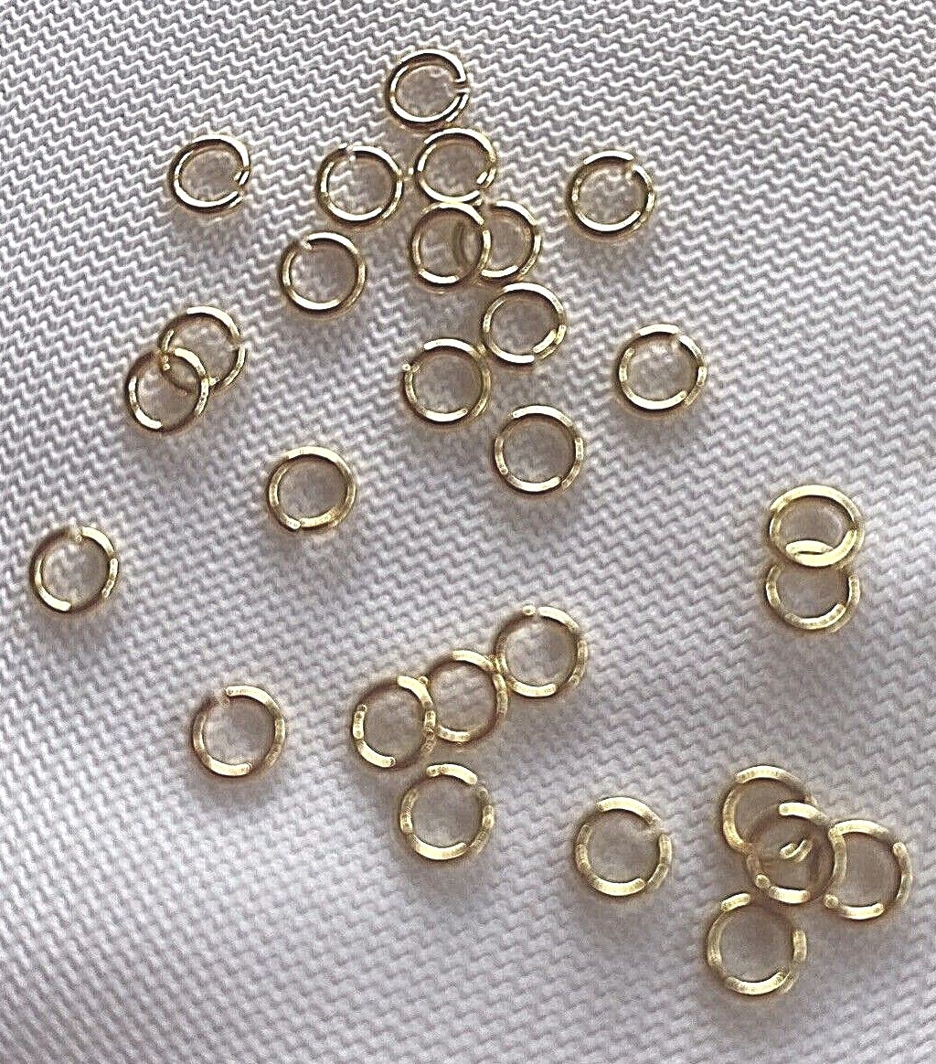 500 pieces ~ 4mm Gold Open Jump Rings