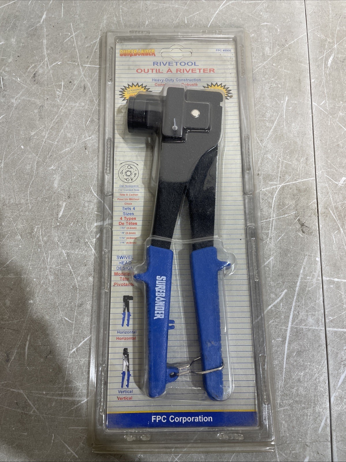 Surebonder Swivel Head 3/32 To 3/16” Rivet Tool