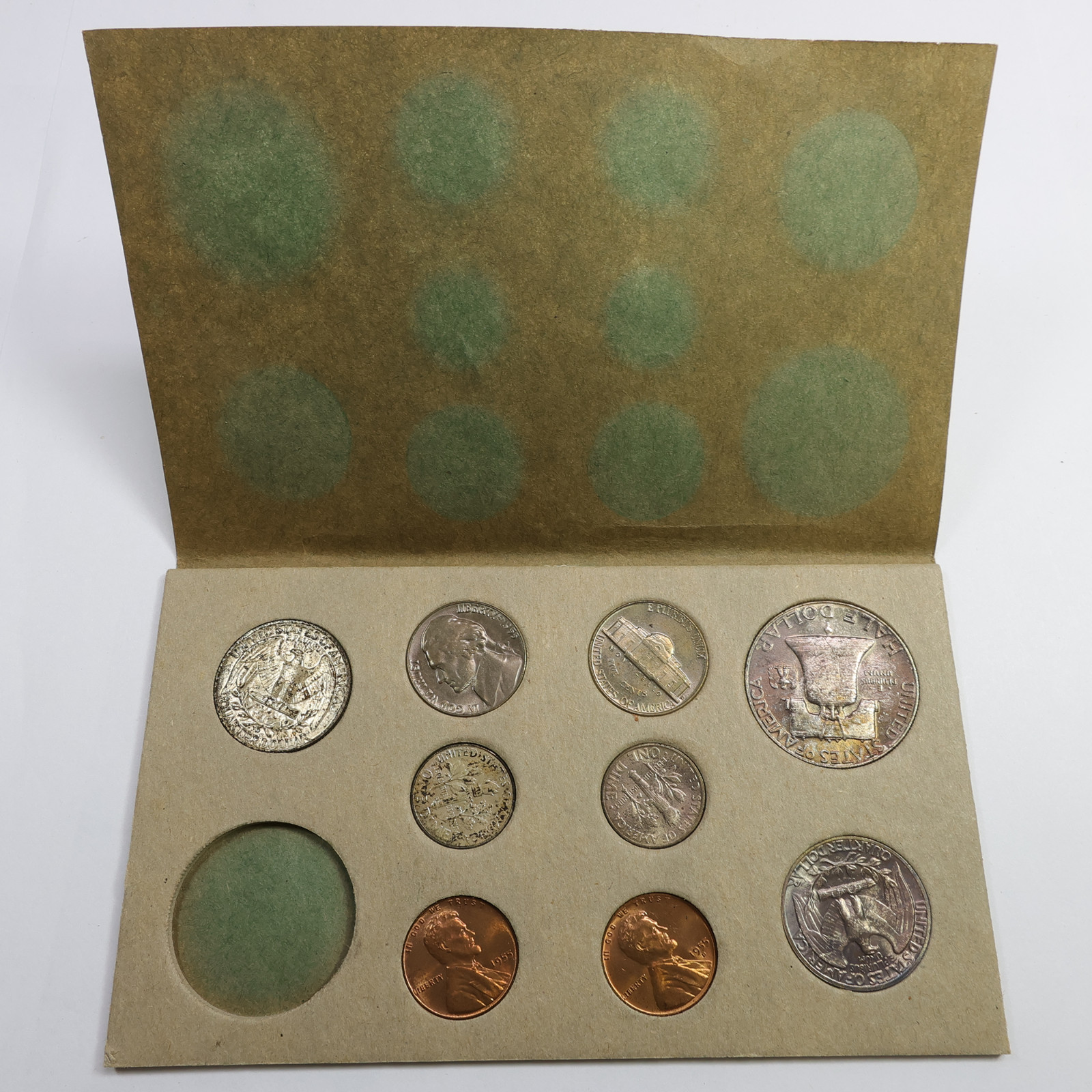 1955 PD US Mint Silver Uncirculated UNC 9 Coin Set #58118T