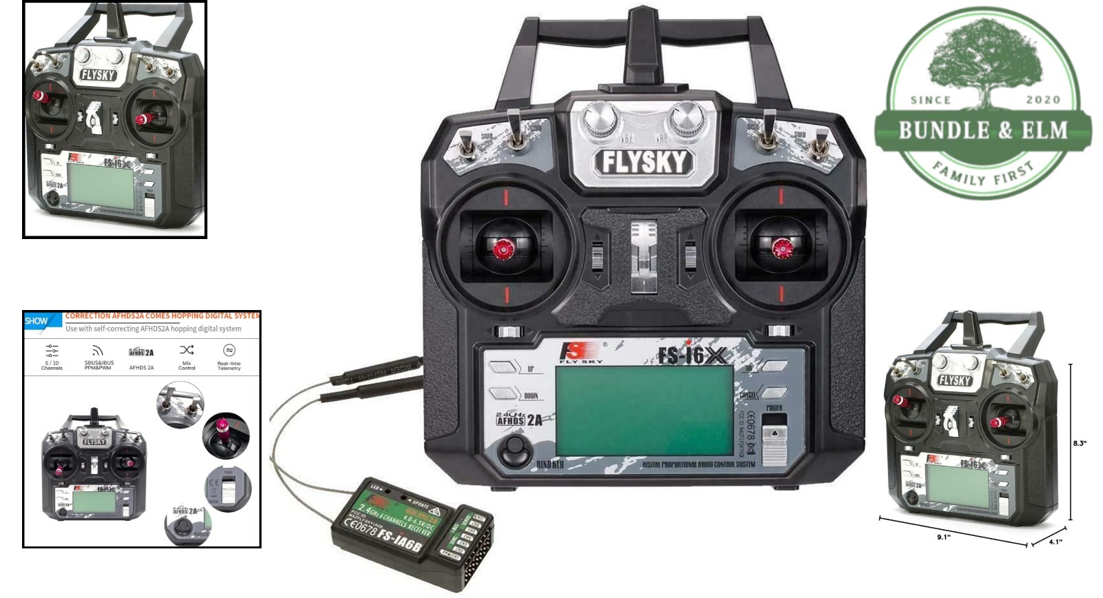 Remote Control Transmitter with 10 Channels, Receiver and Upgrade Cable Included
