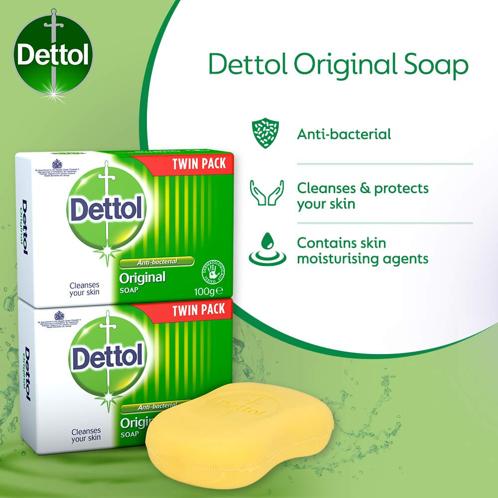 Anti Bacterial Original Soap 100g Twin Pack Dermatologically Tested