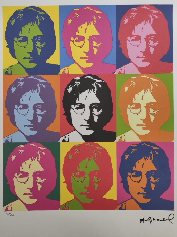 Andy Warhol Signed - John Lennon - Certificate Leo Castelli