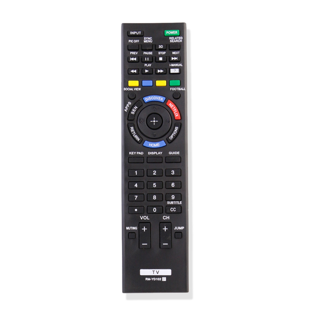 RM-YD102 TV Remote for Sony XBR-49X850B XBR-65X850B XBR-55X850B