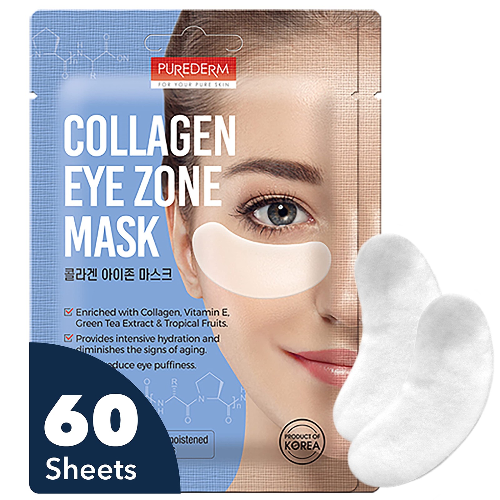 Deluxe Collagen Eye Mask Pads For Women By 30 Count (Pack of 2)