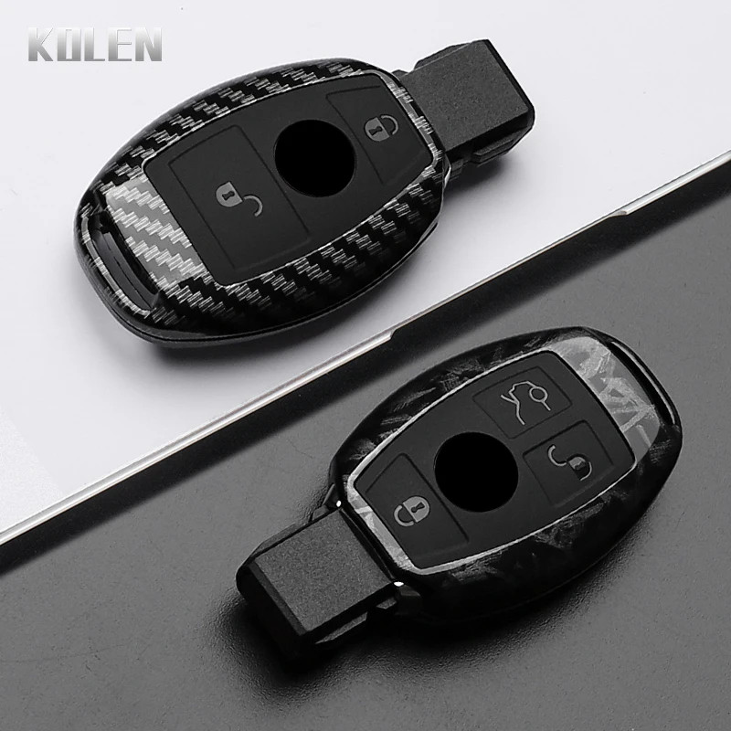 Carbon Fiber Key Fob Cover AMG C E GLC W204 W205 W212 Case