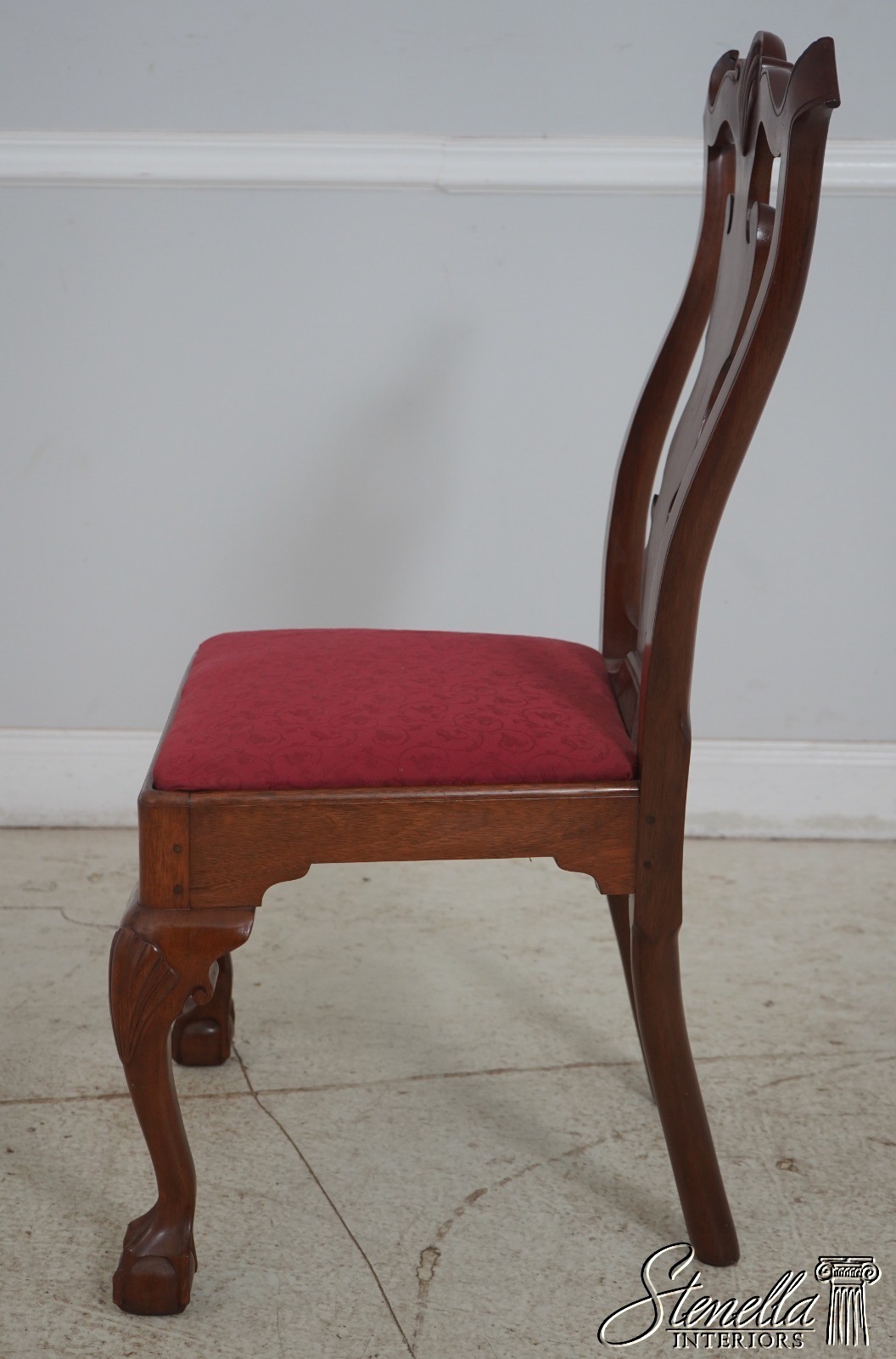 65223EC: Pair Bench Made Chippendale Mahogany Side Chairs