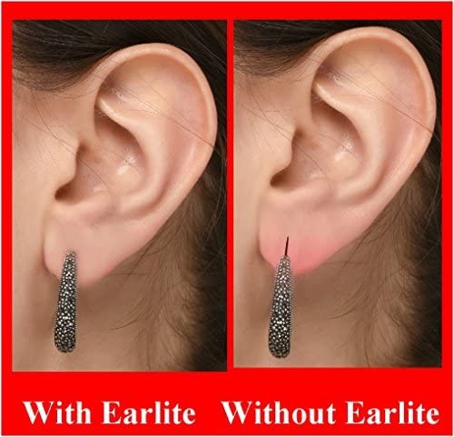 EarLite 60 patches Invisible Earring Ear Support 60 Count (Pack of 1), Clear
