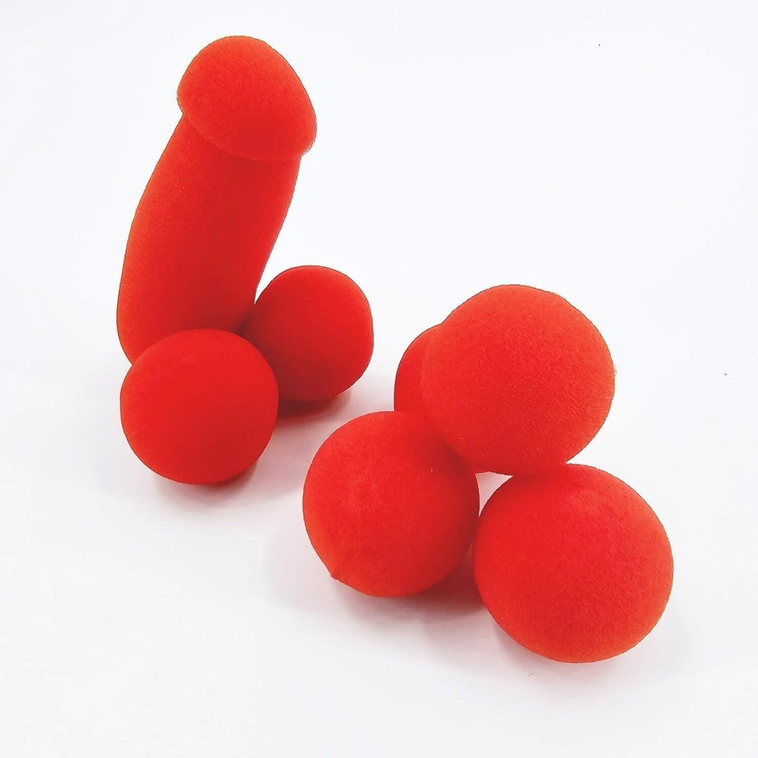 Banana Prank Sponge, Small Sponge Brother with 4 Red Sponge Balls Funny Gifts