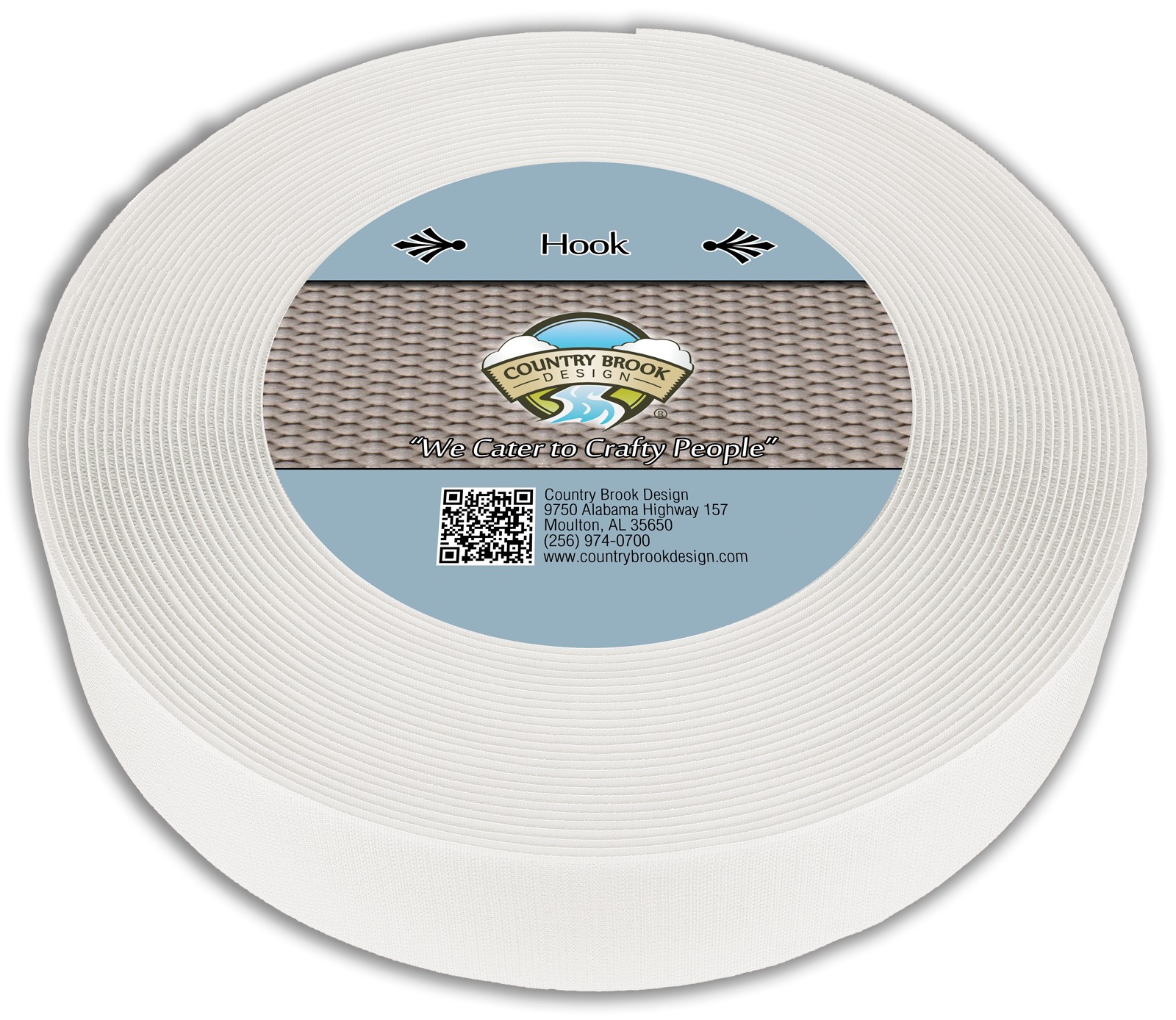 Country Brook Design® White Sew On Hook Only (1 1/2 inch, 50 yards)