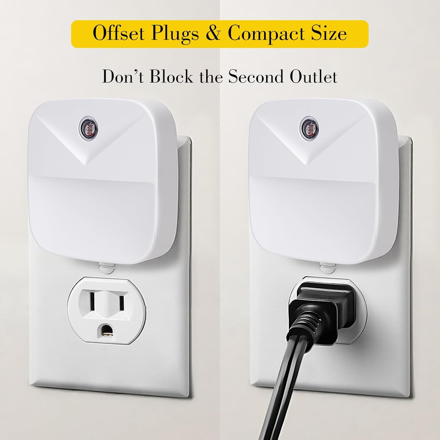 6 Pack LED Night Light Plug into Wall, Daylight White Color Dusk to Dawn Sensor