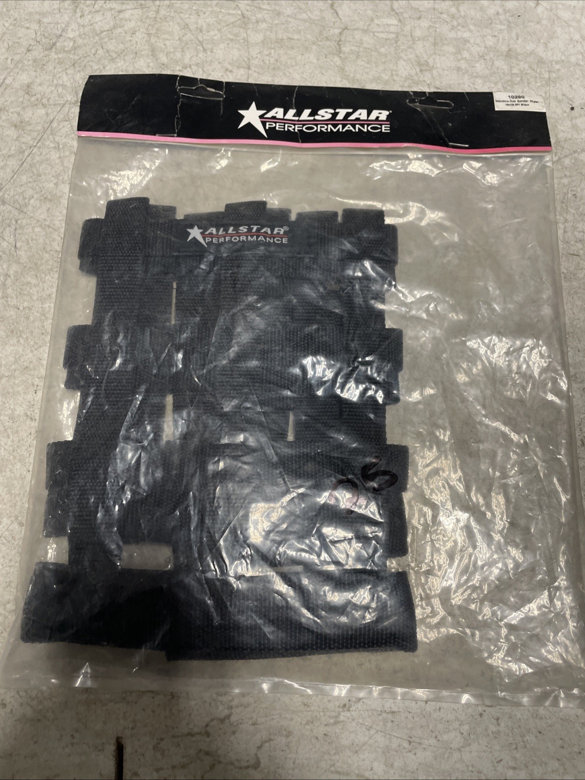 ALLSTAR PERFORMANCE ALL10280 Window Net Border Style 18 x 18 SFI Black