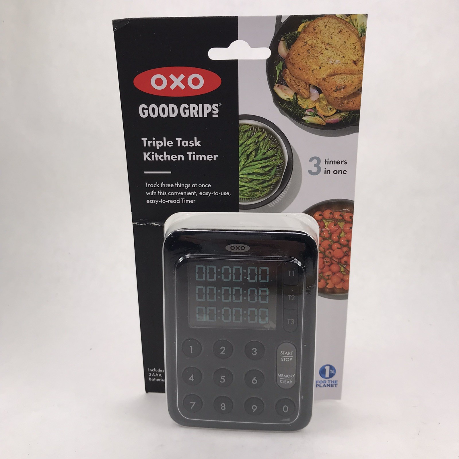 OXO Good Grips Digital Triple Kitchen Timer Black