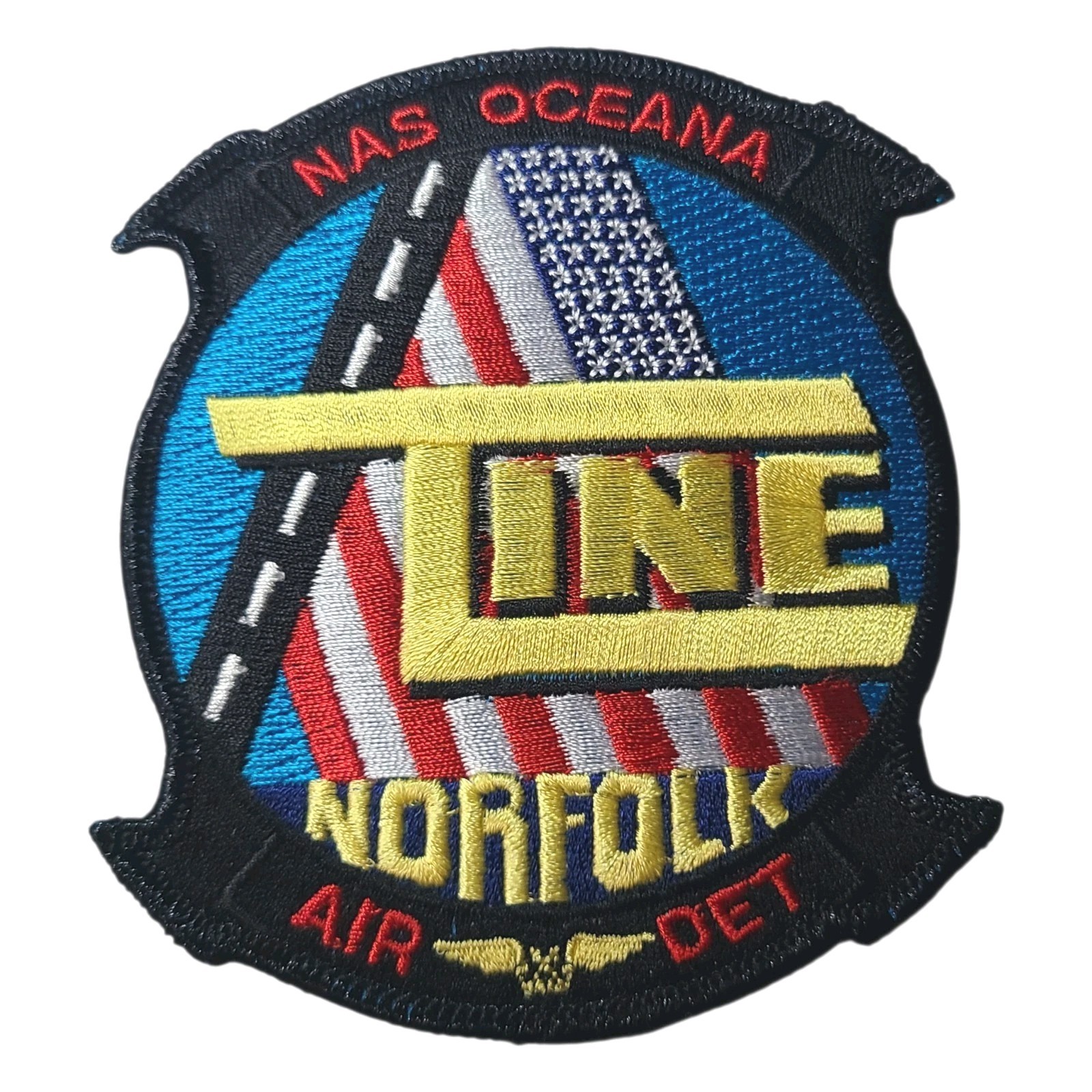 NAS Naval Air Station Oceana Norfolk Virginia US Navy T Line Air Det. Patch 4"